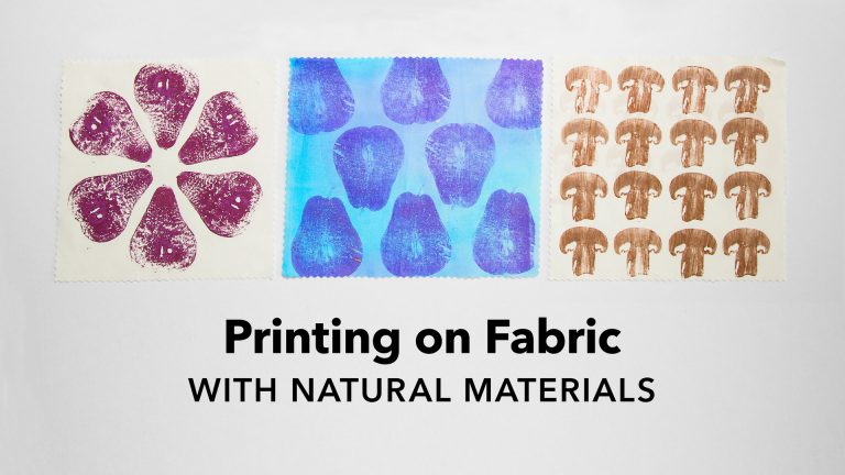 Printing on fabric with natural materials