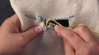 Mending a Hole in Stockinette
