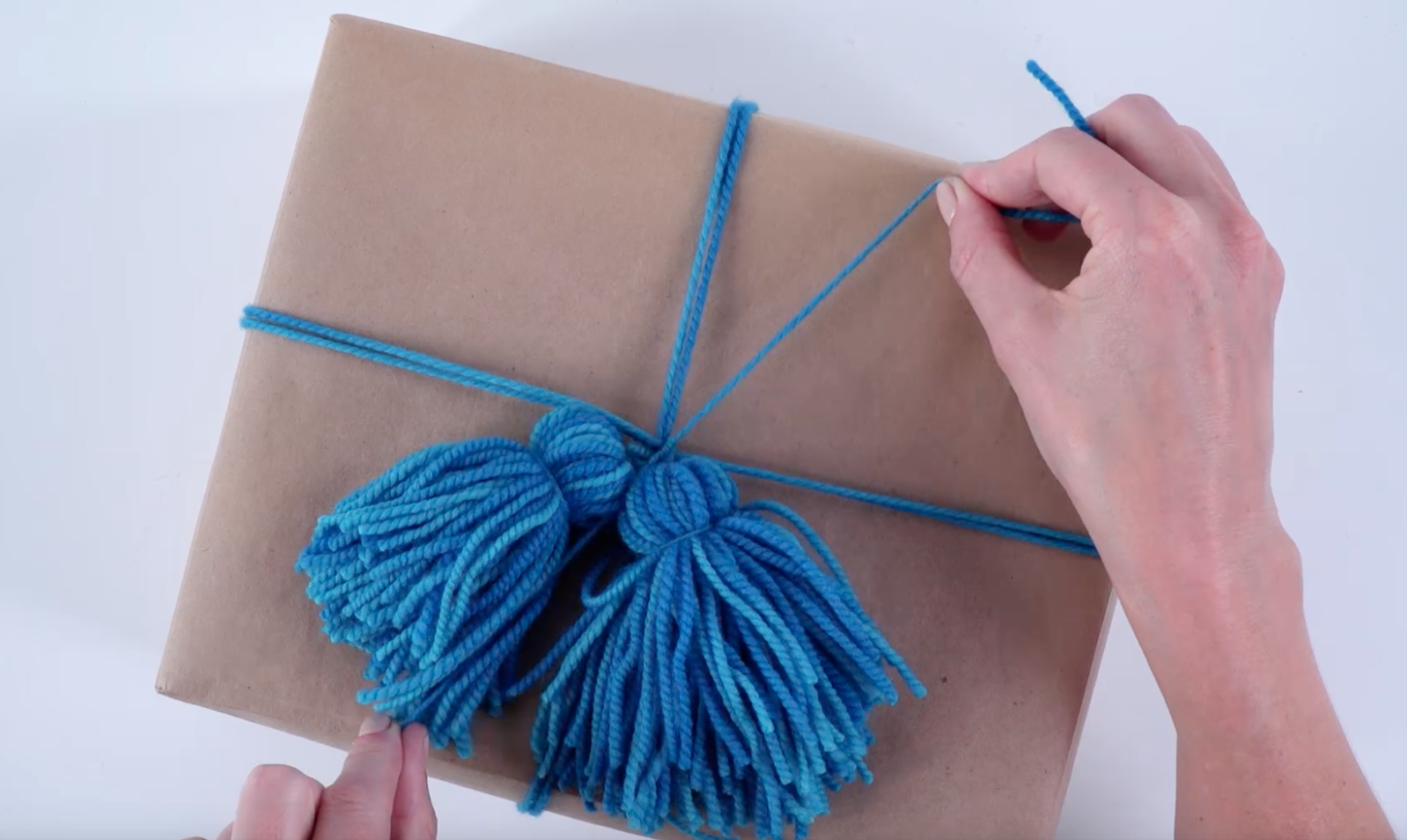 wrapping gifts in tassels