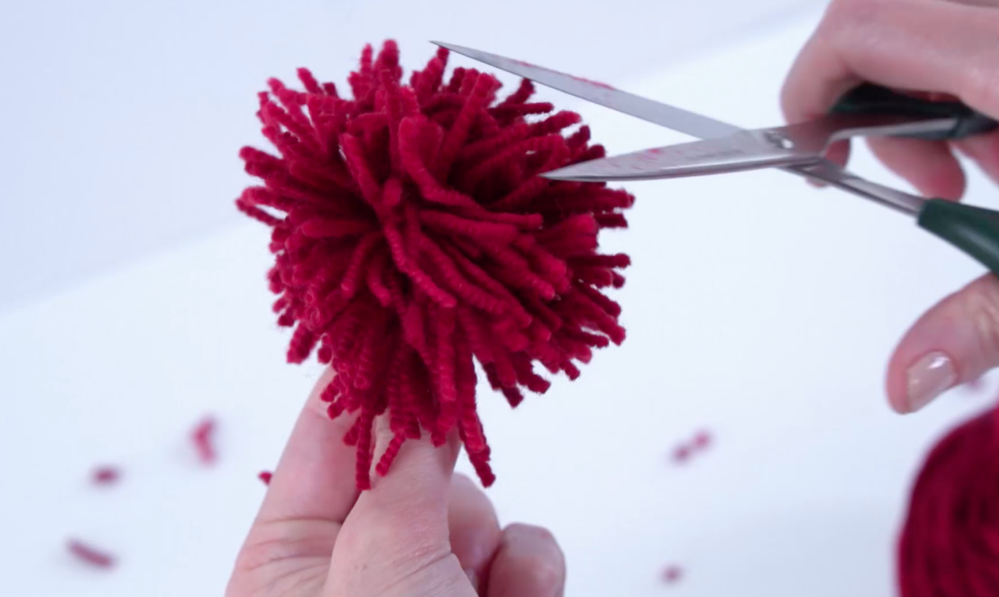 cutting pom pom fringe