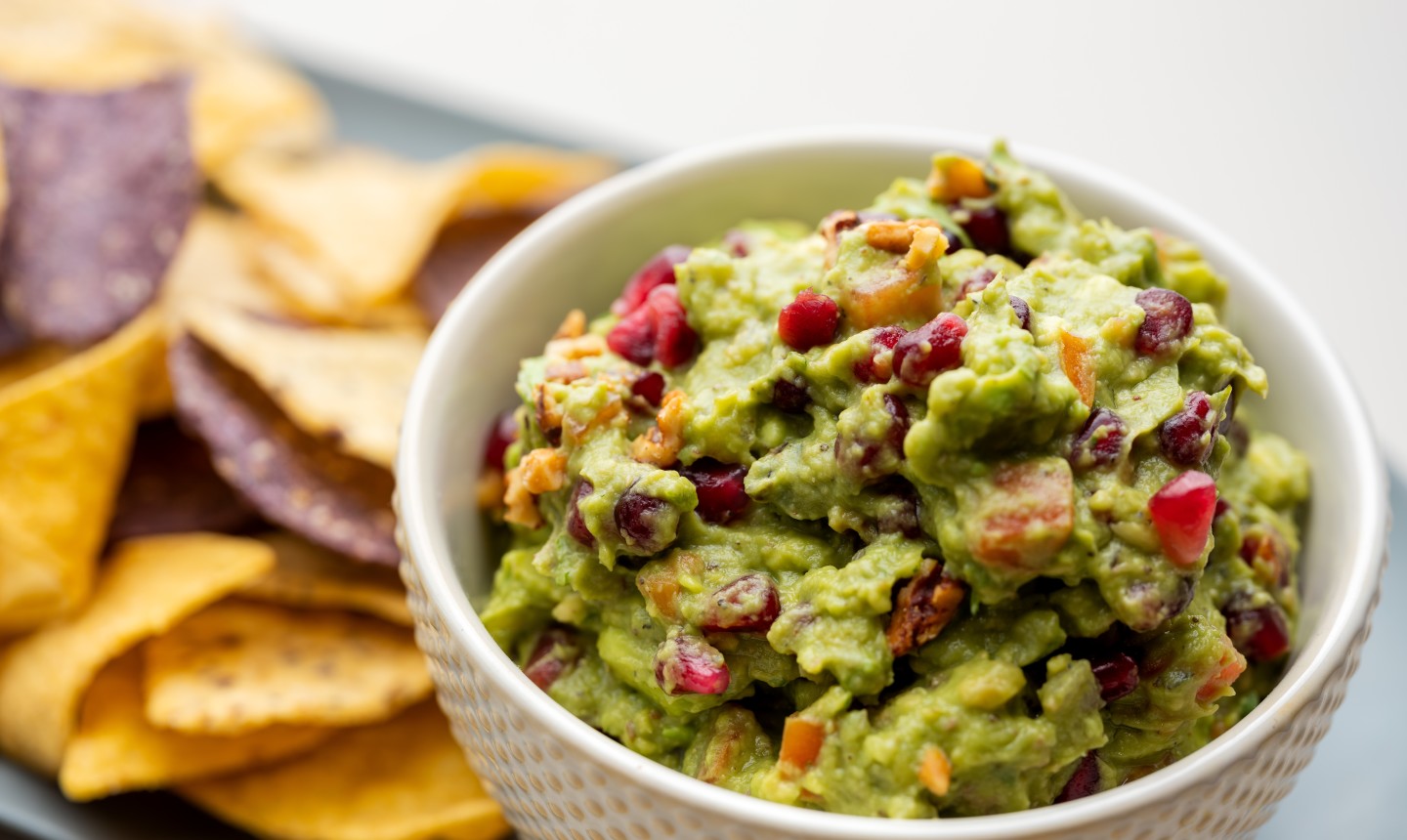 Pomegranate-Walnut Guacamole