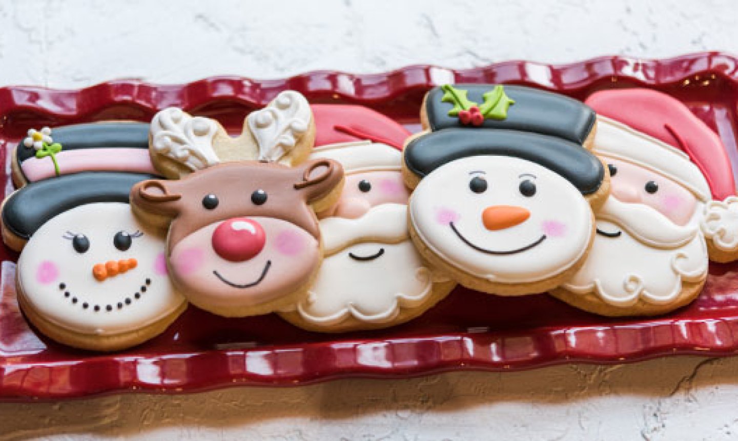 plate of christmas cookies