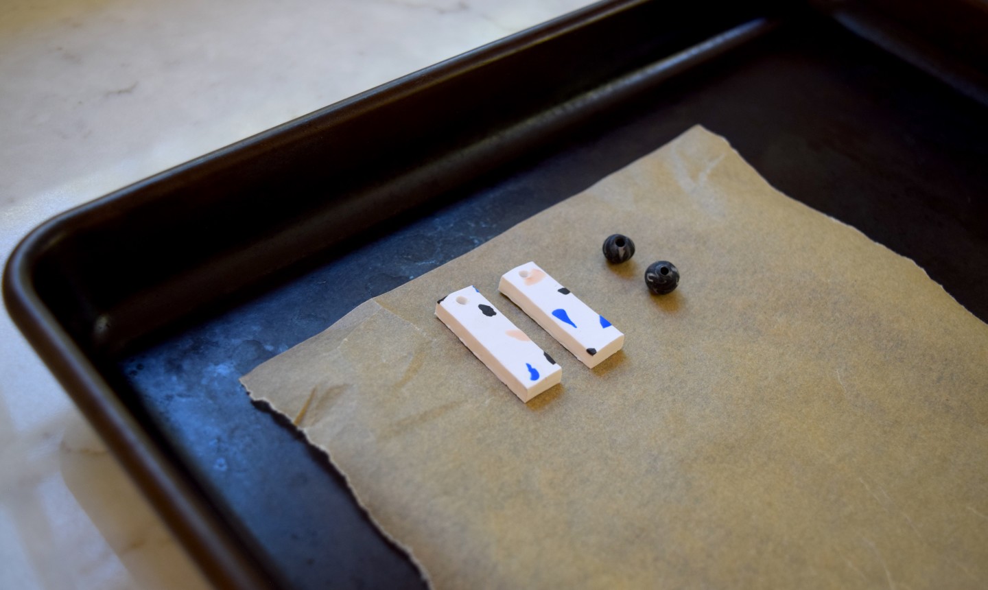 baking polymer clay earrings