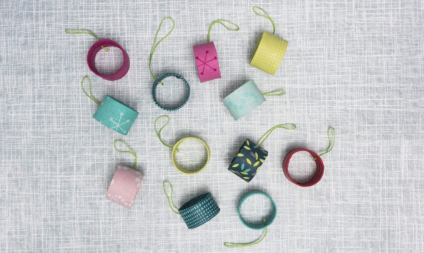 fabric scrap ornaments