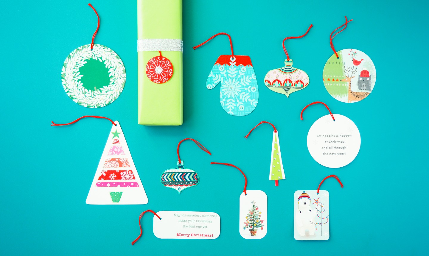 christmas card gift tags