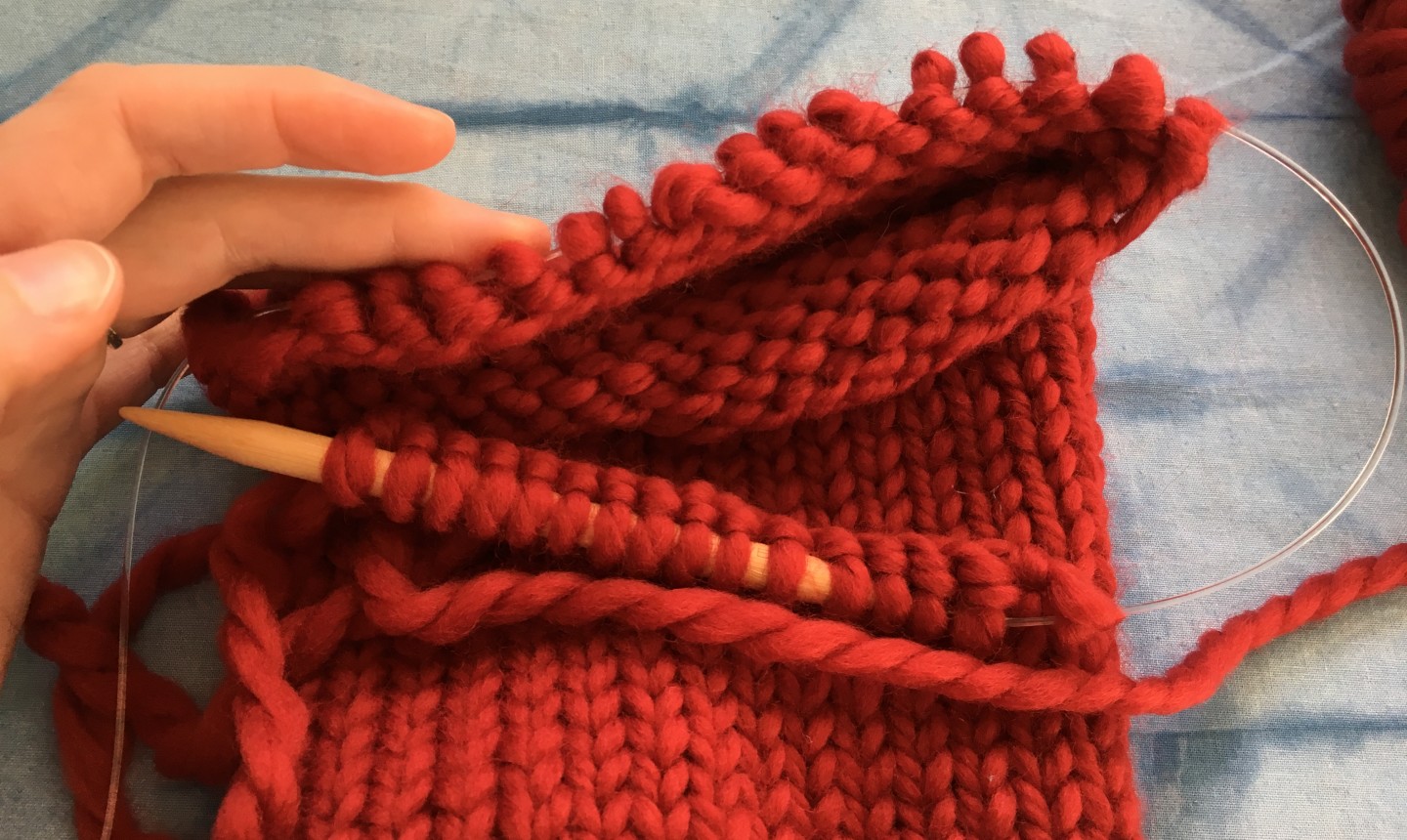 knitting stocking