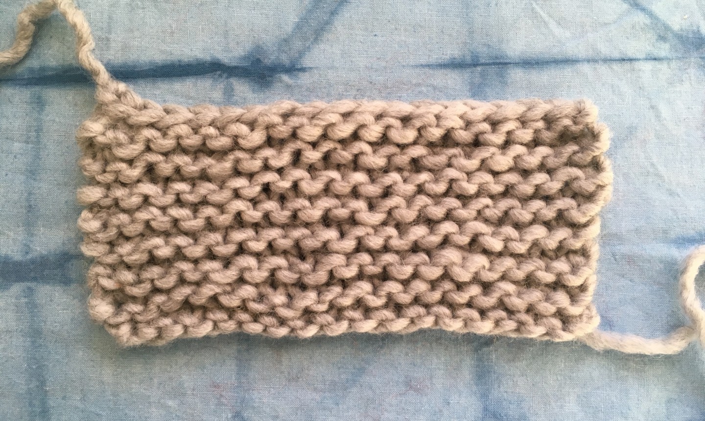 knit garter stitch stocking heel