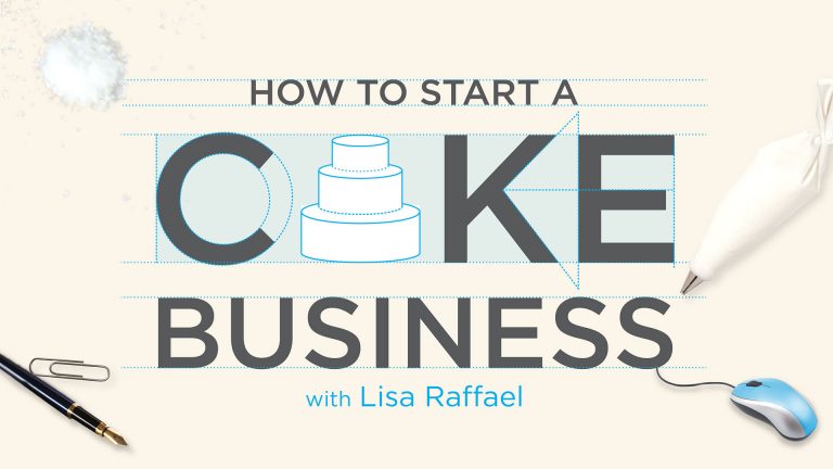 Graphic about starting a cake business