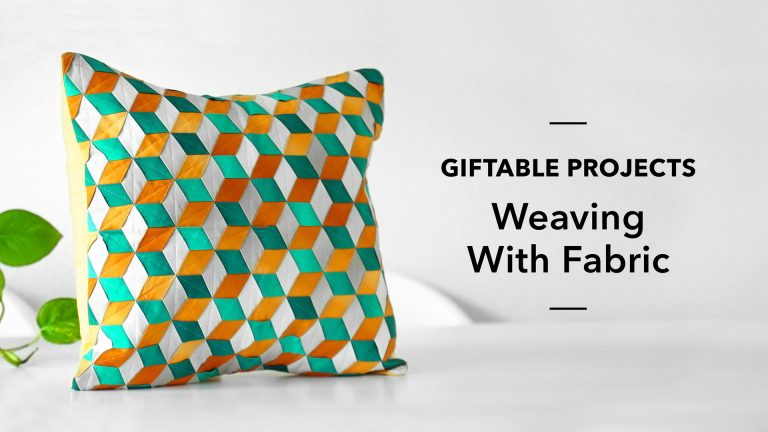 Geometric fabric pillow