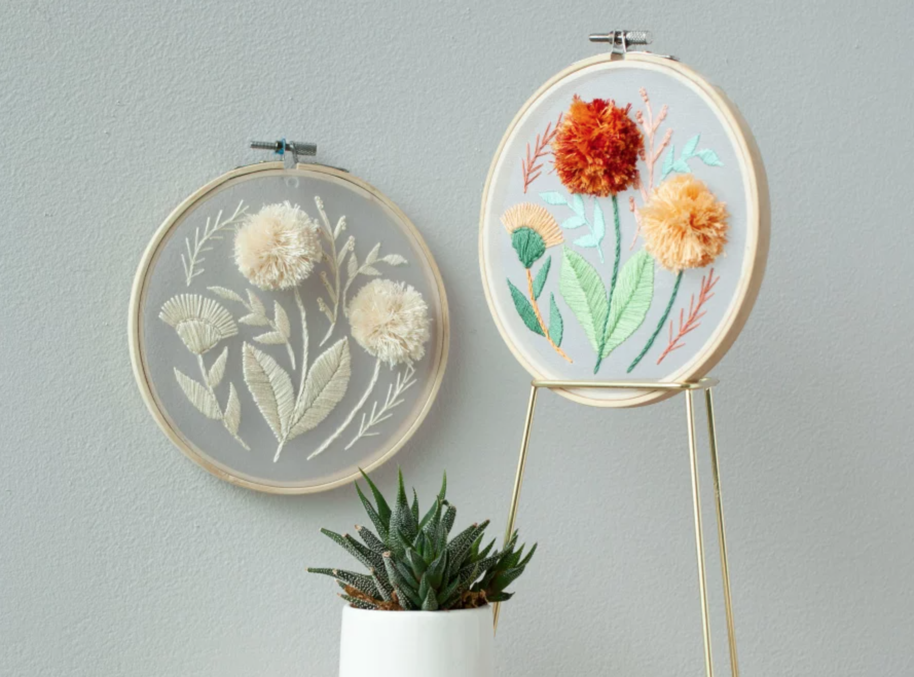 How To Make Embroidery Hoop Art Using Tulle