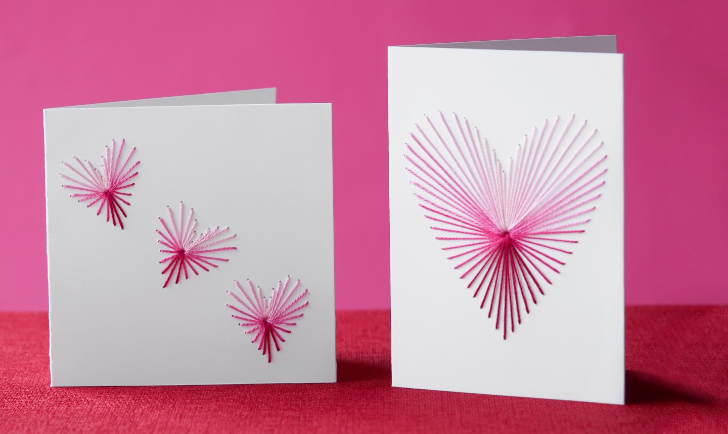 embroiderd heart cards