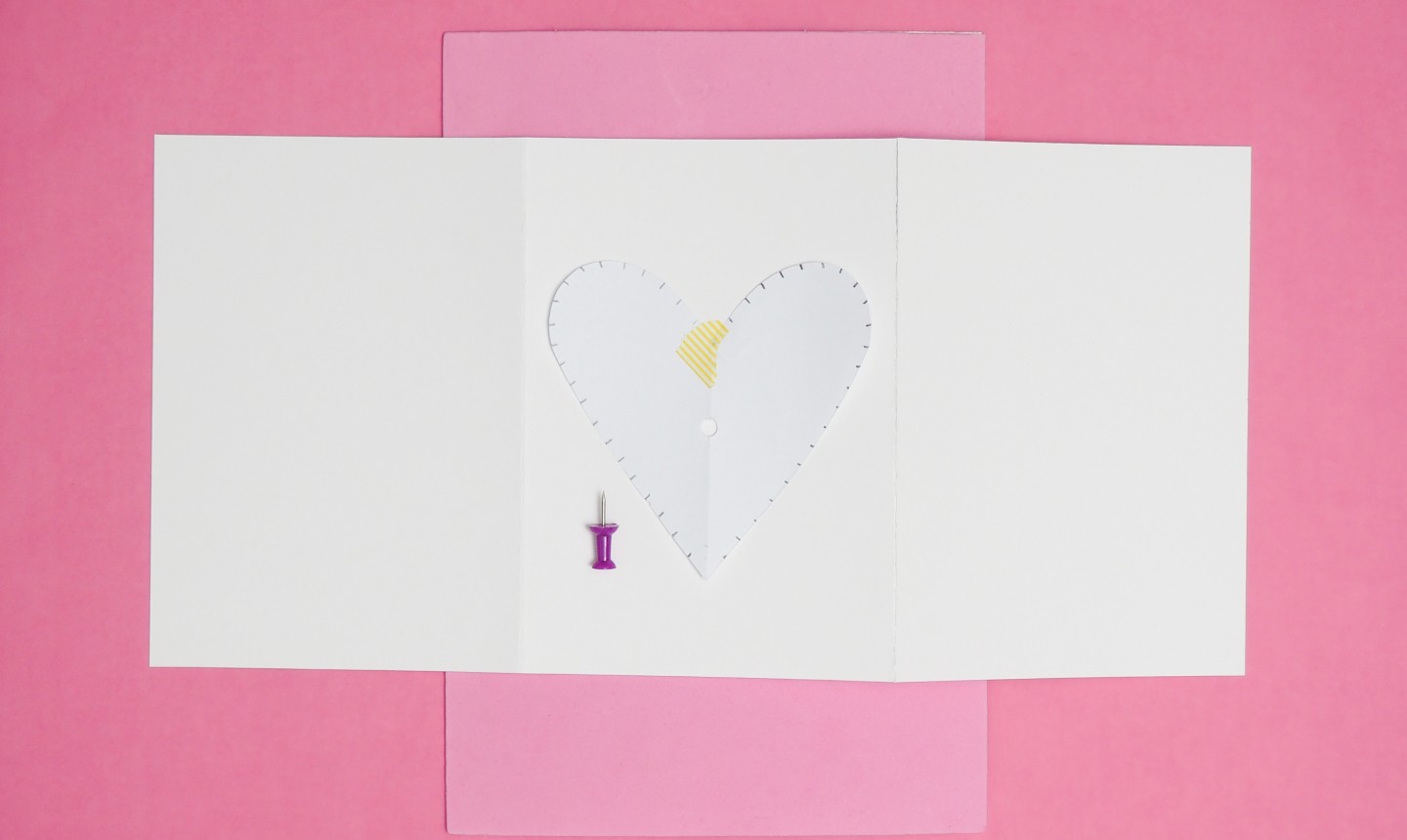 heart template on a card