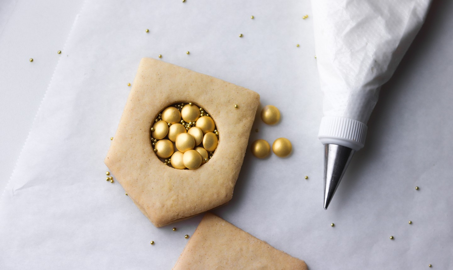 dreidel cookie filled with candy