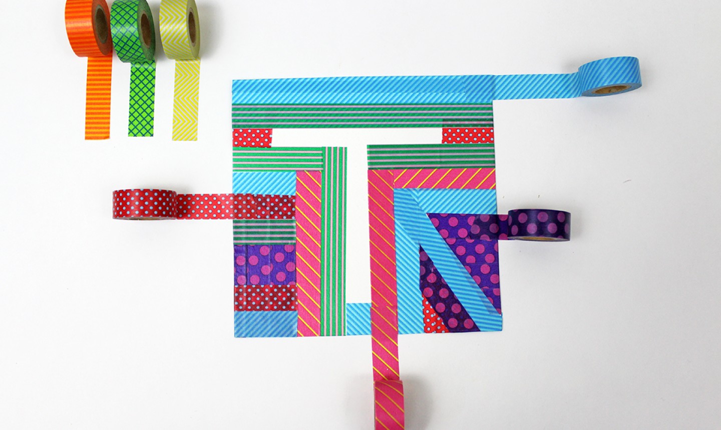 washi tape initial art