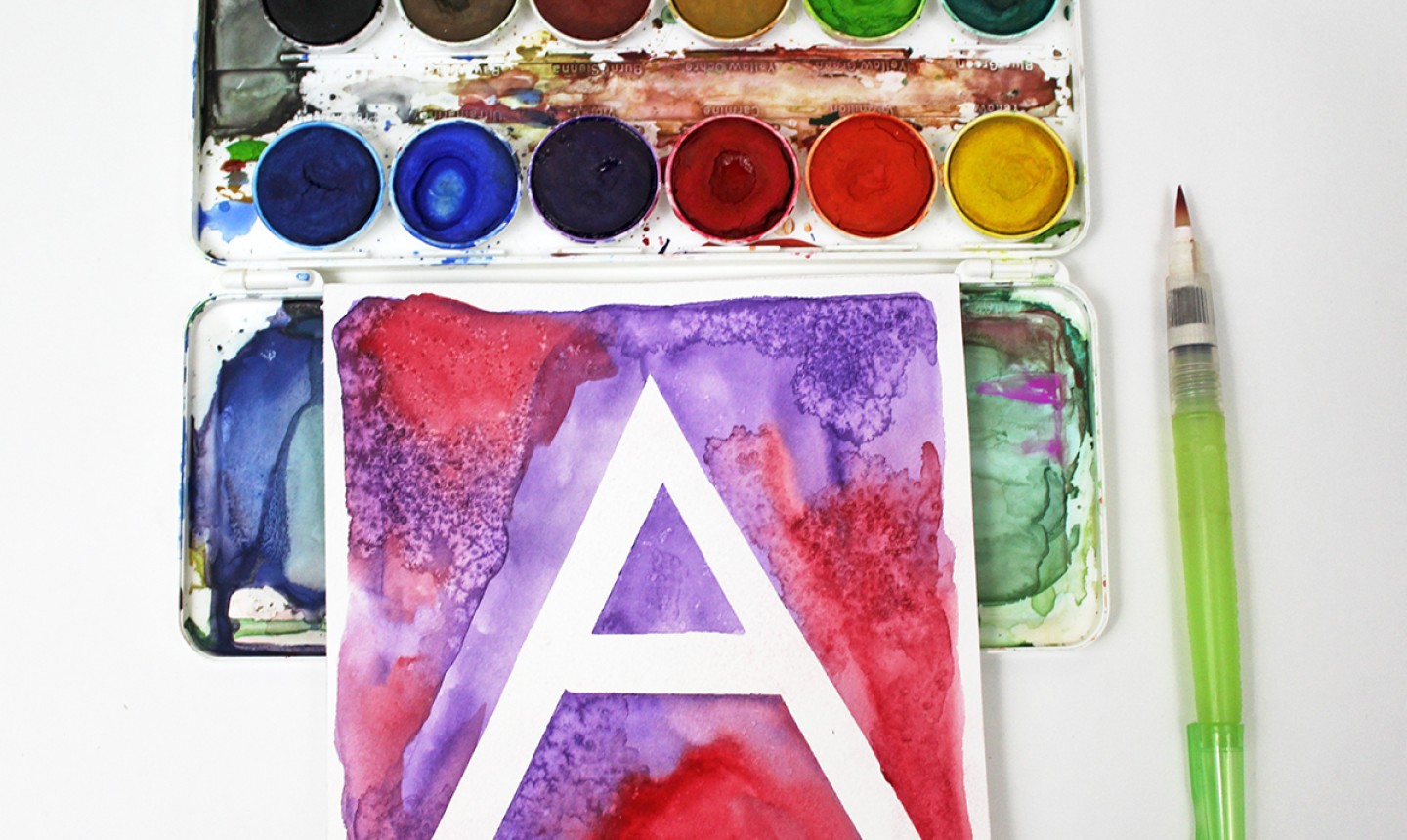 watercolor initial art