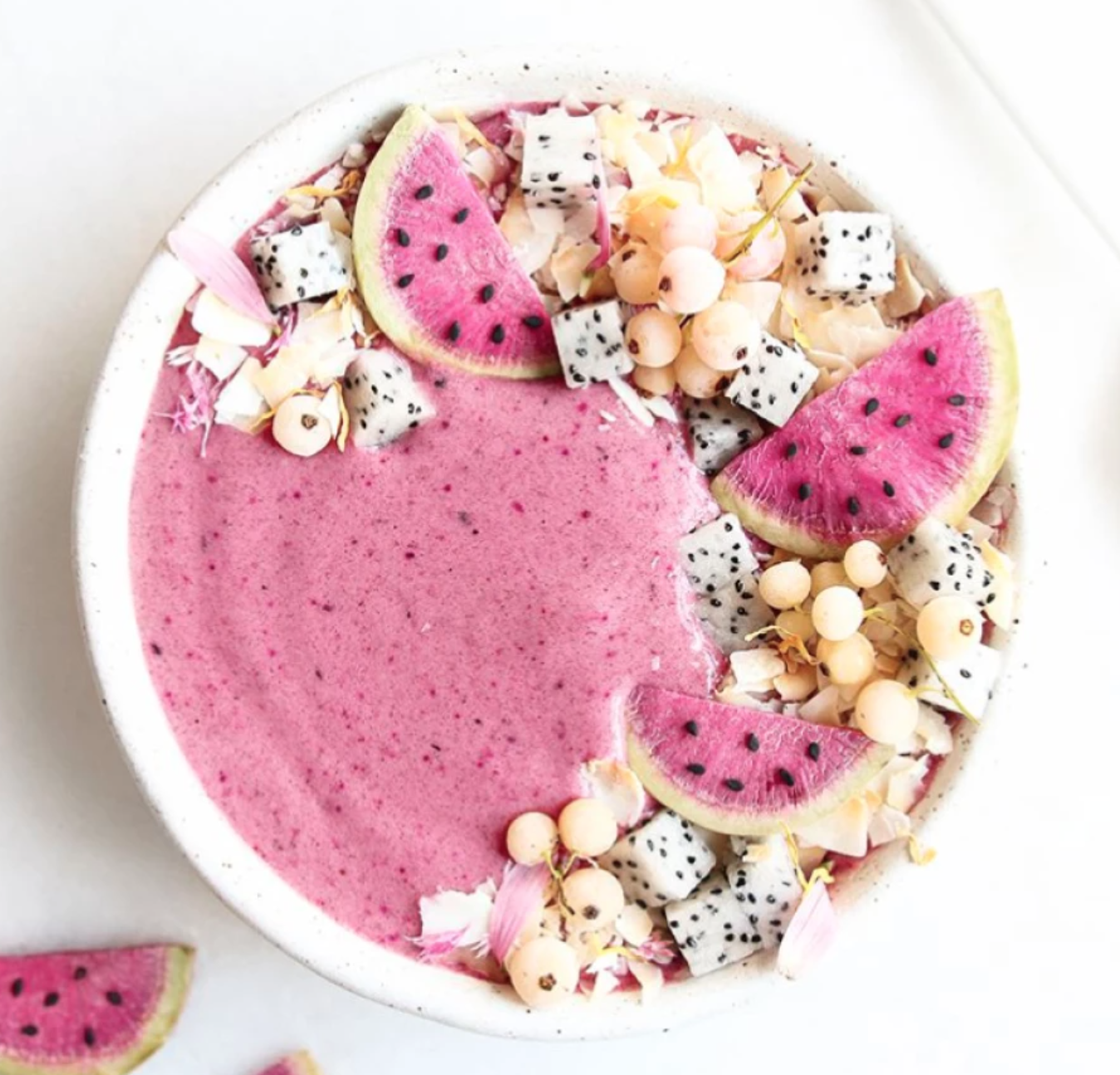 pink smoothie bowl