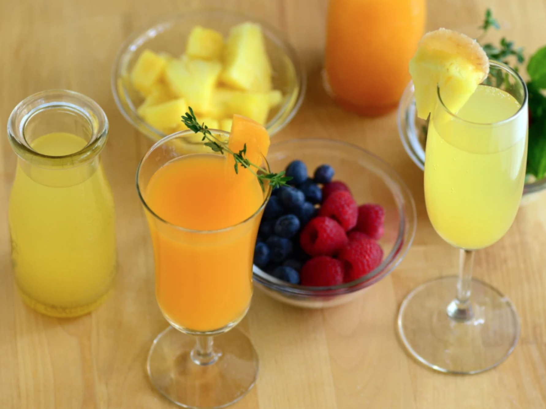 mocktails on table