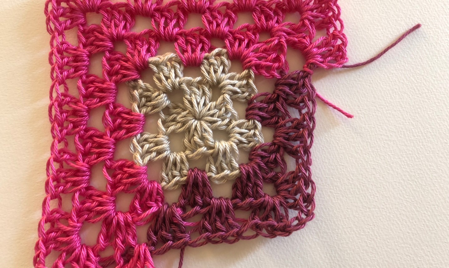 middle of round 5 granny square