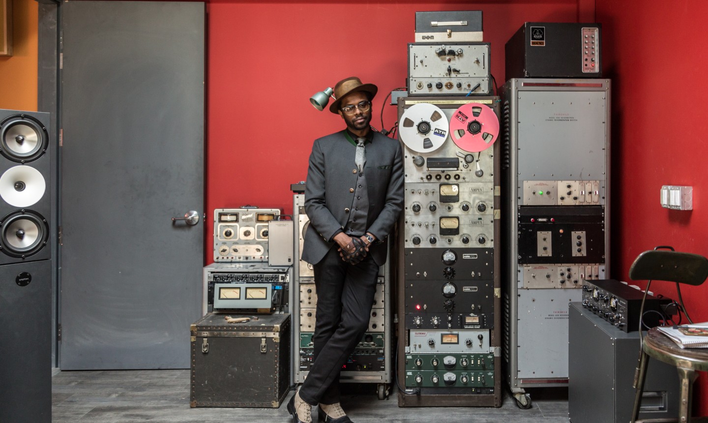 adrian younge in his studio