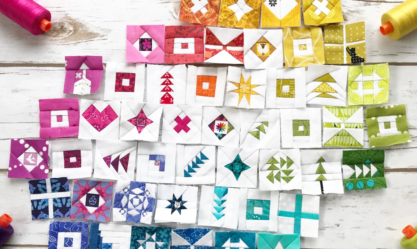 small quilt blocks placed together