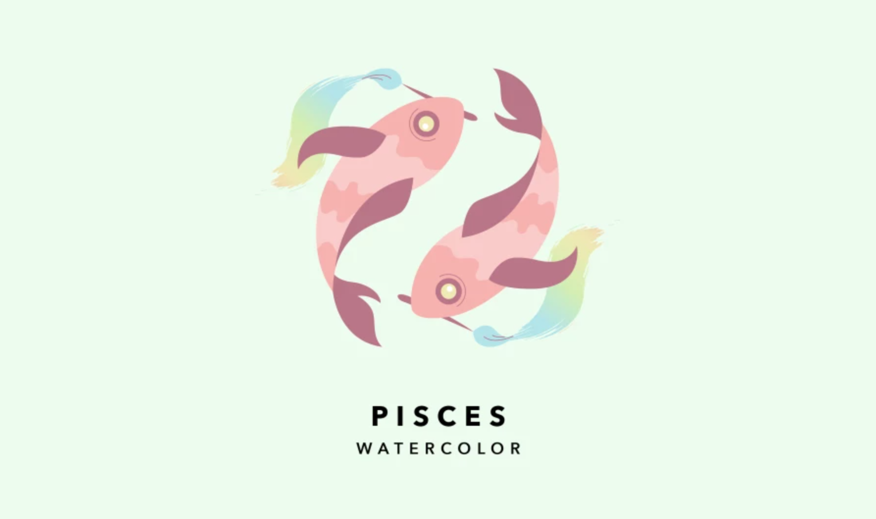 pisces watercolor