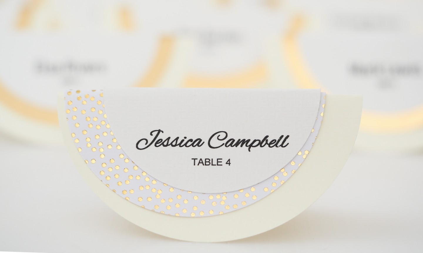 styled circle place card