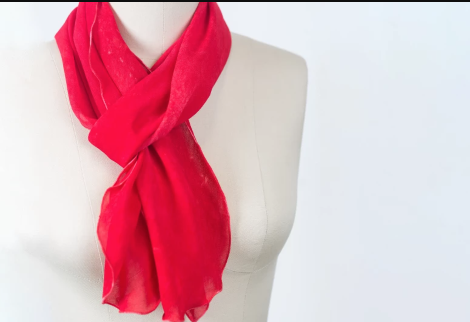 red scarf on mannequin