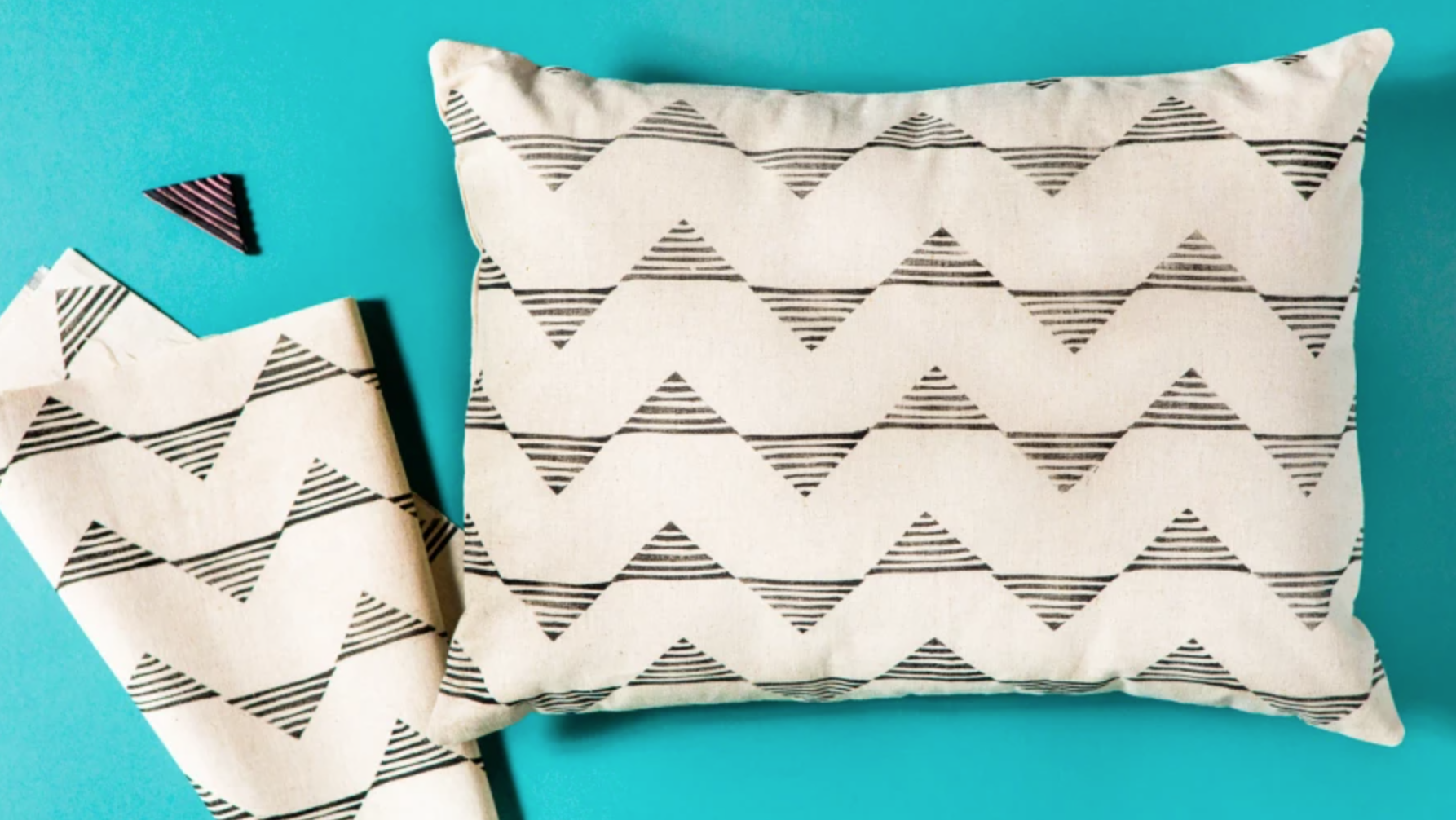 block print pillow