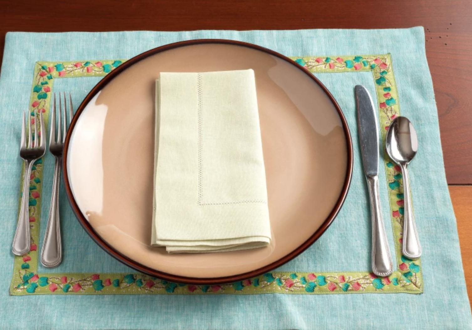 mitered table napkin