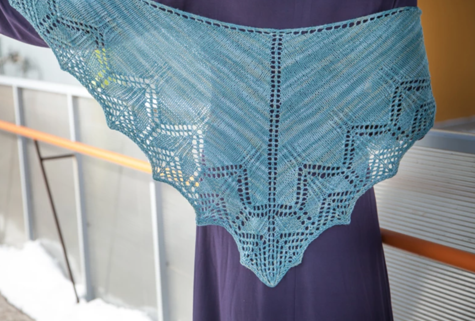 waterspout shawl lace knit