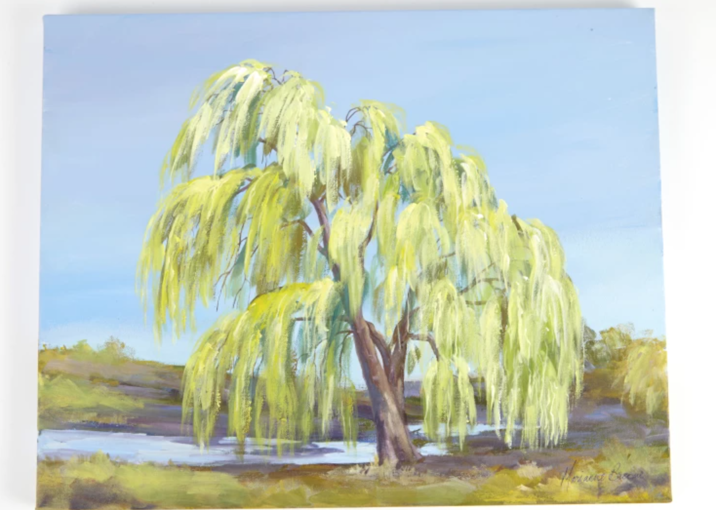 acrylic willow tree painting