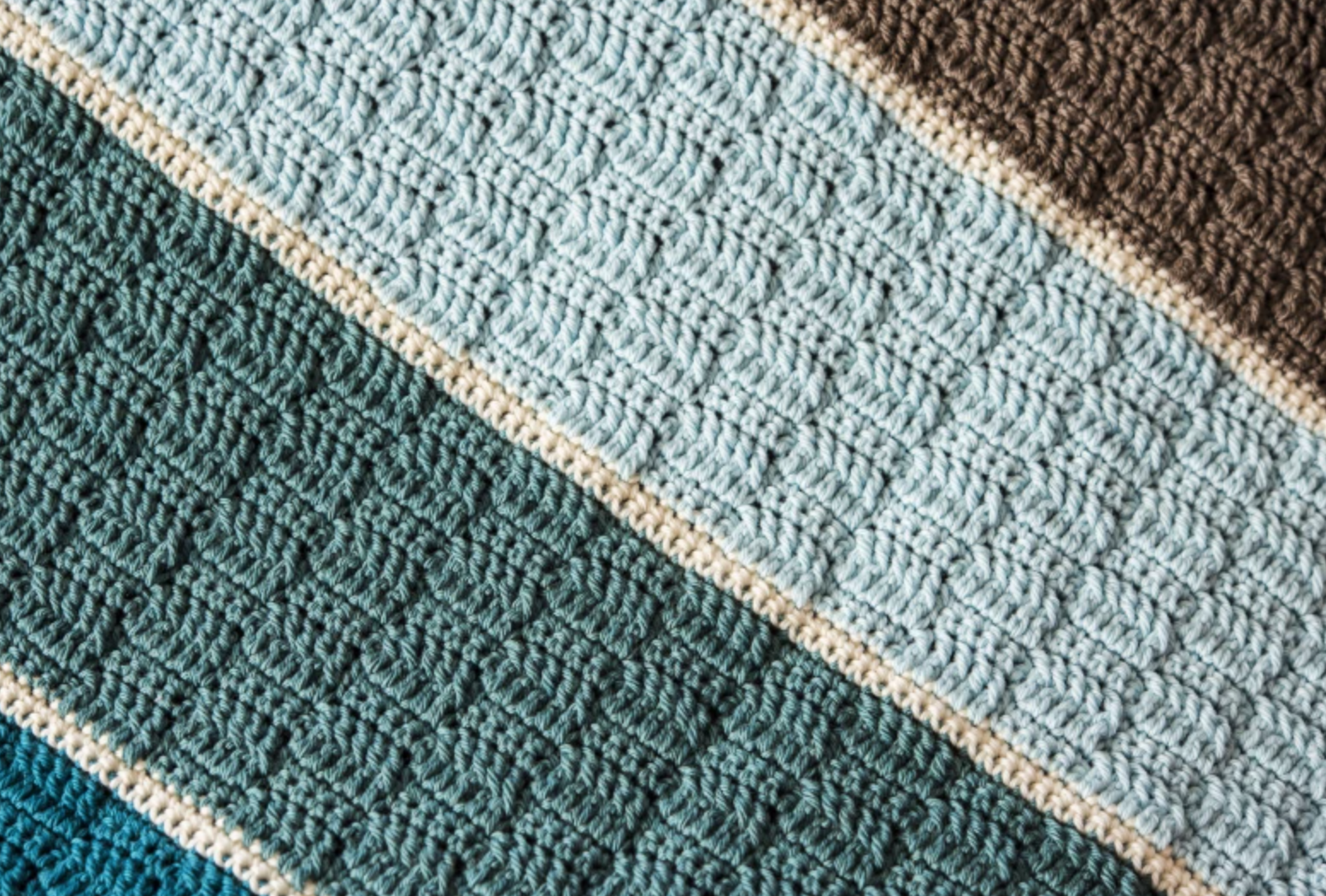 colorblock crochet afghan