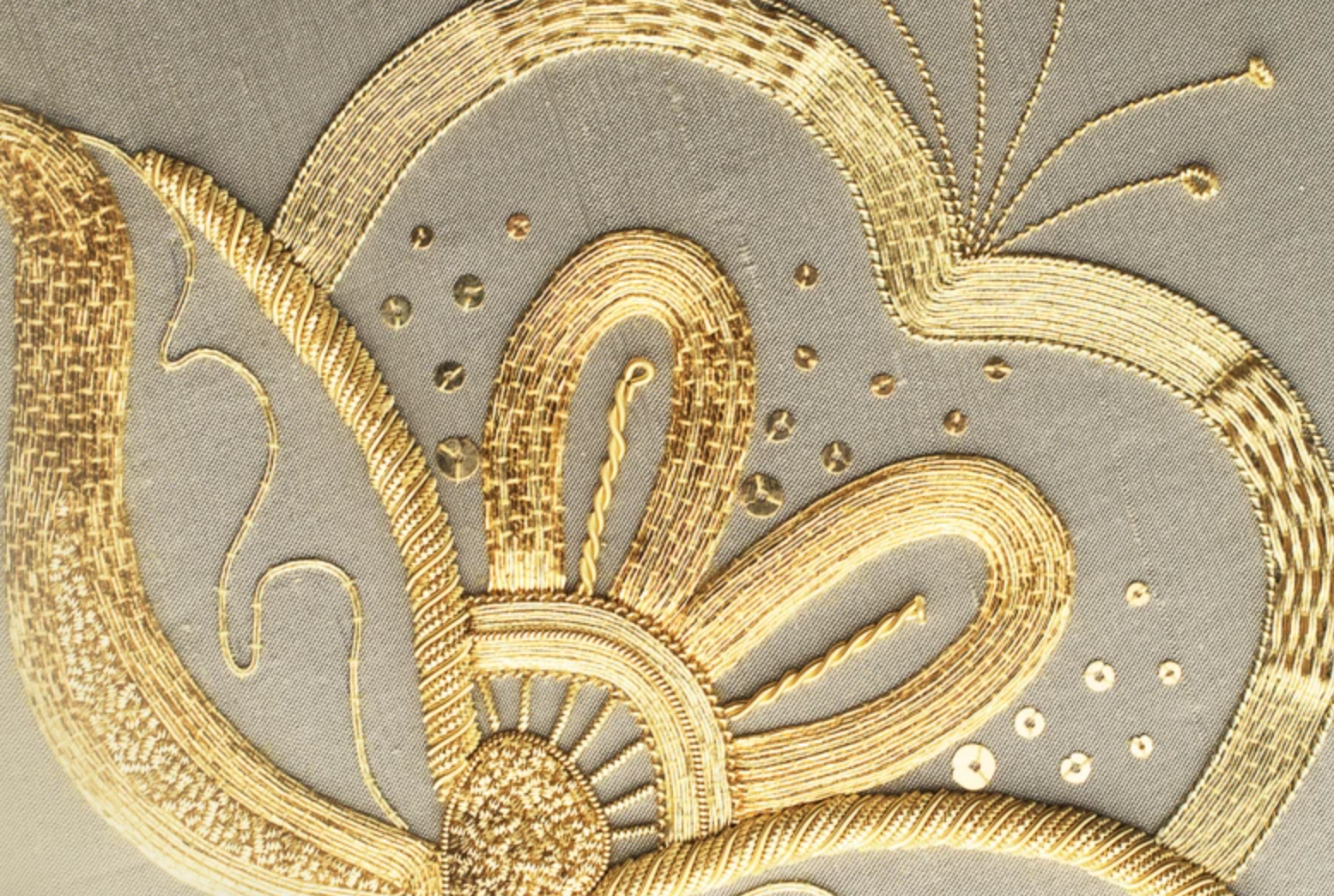 goldwork embroidery flower