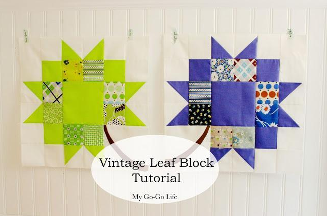 FREE Vintage Leaf Quilt Block pattern