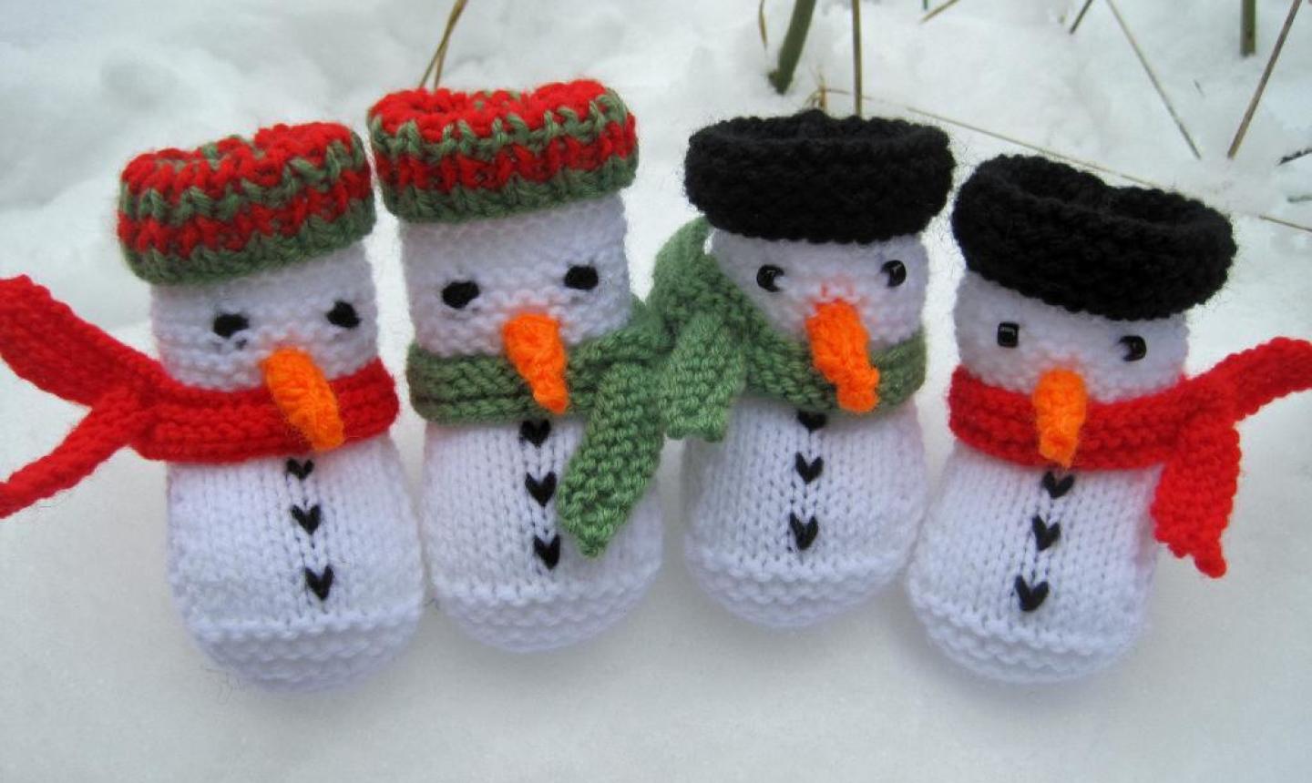 Snowman Baby Booties