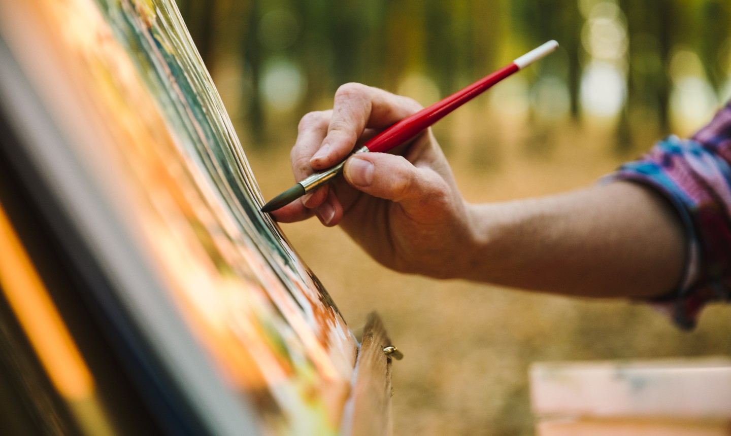 Plein air painting easel for watercolor