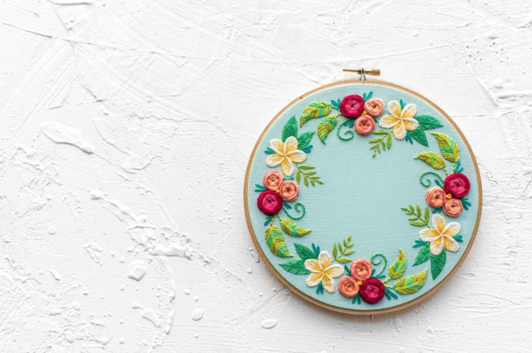 floral embroidery hoop