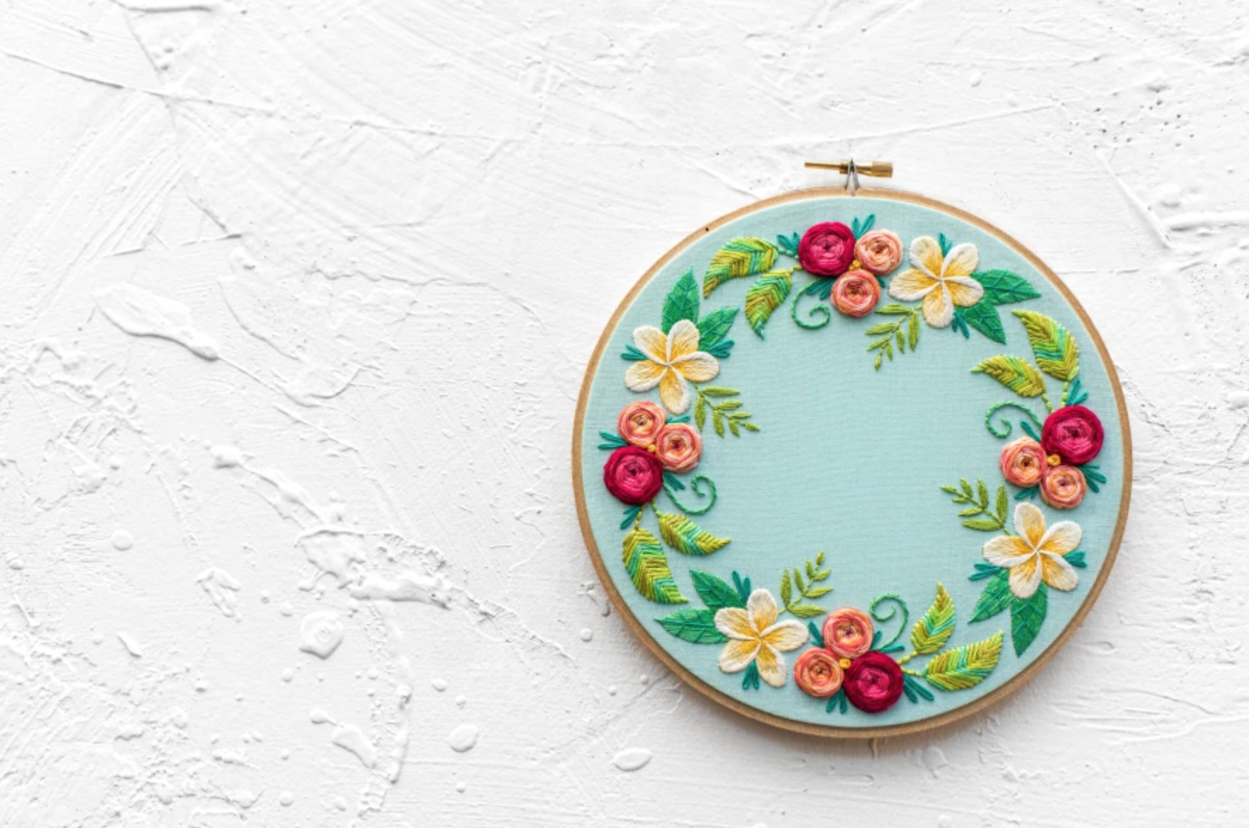 How to Frame Embroidery in a Hoop Craftsy