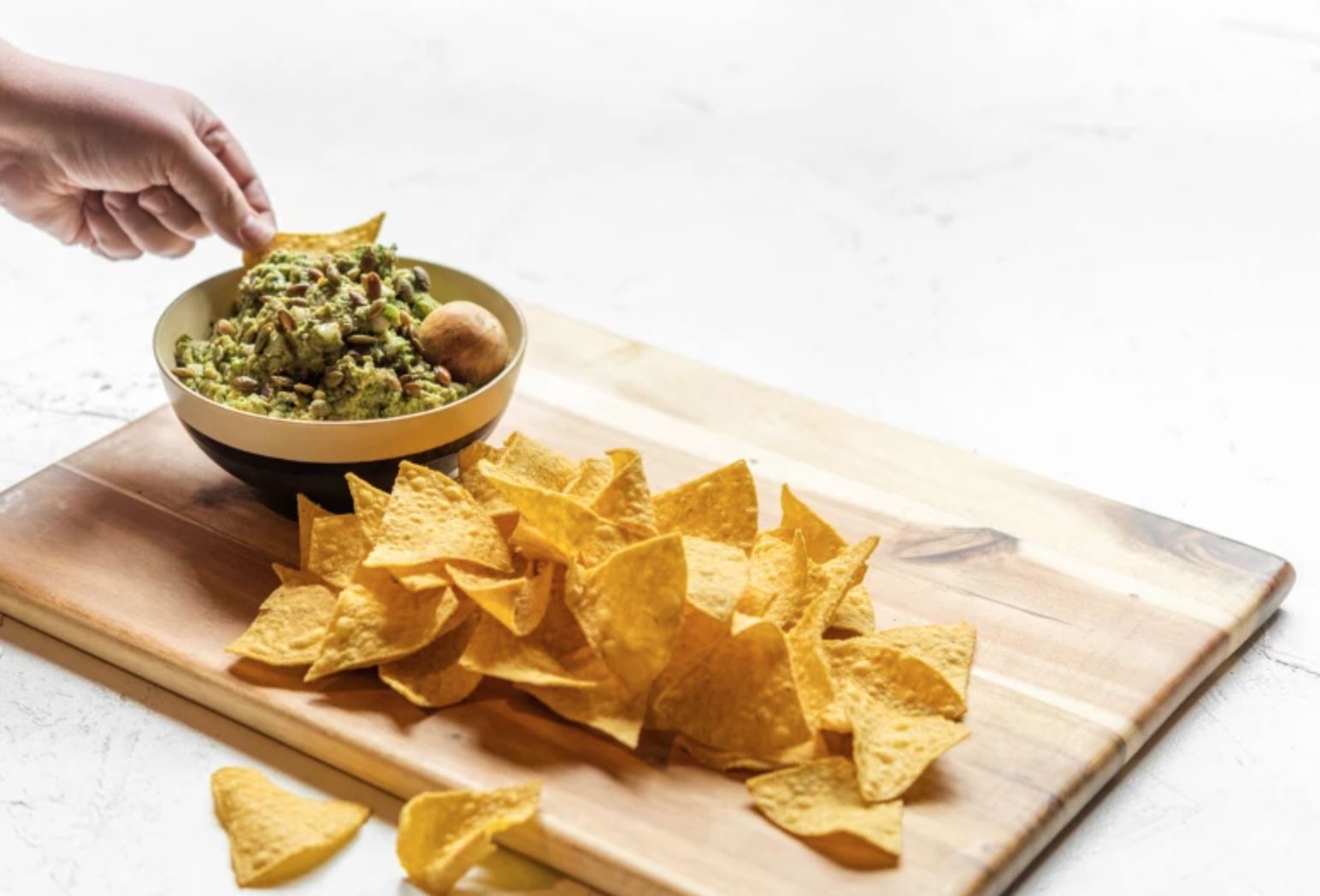 dipping chip in guac