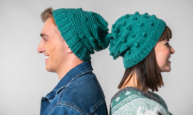 knit and crochet bobble hats