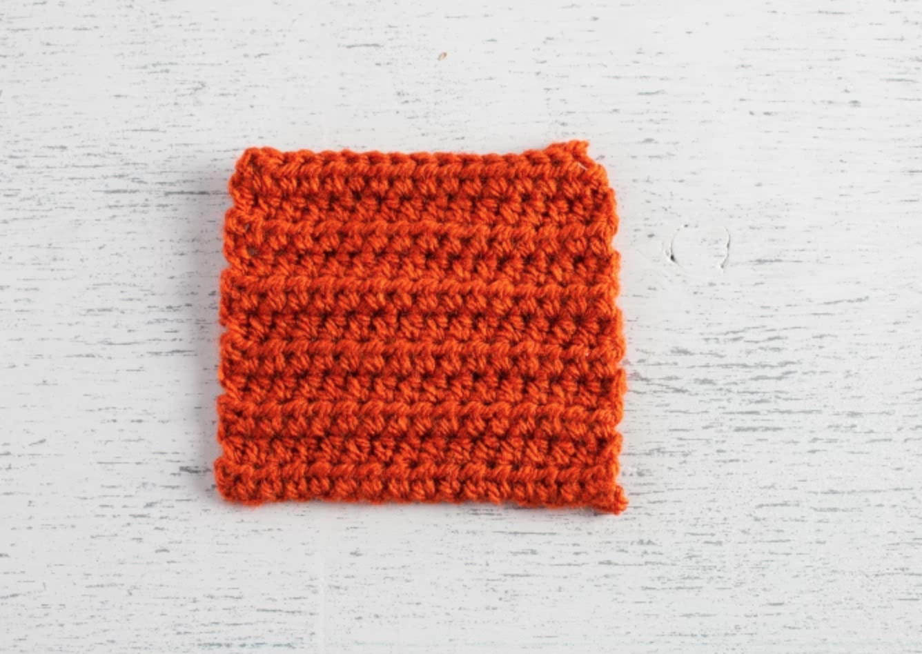half-double crochet swatch