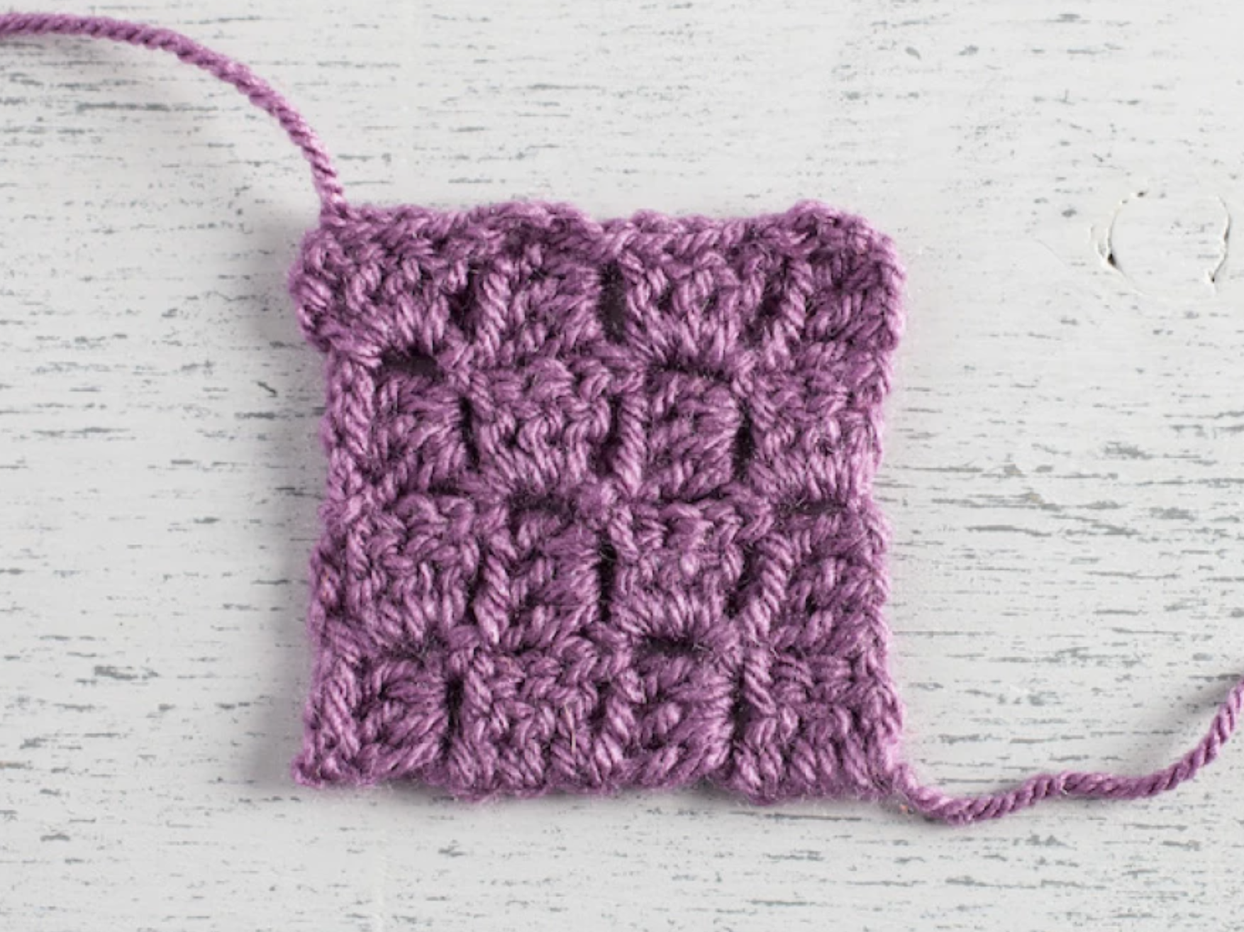 corner-to-corner crochet swatch