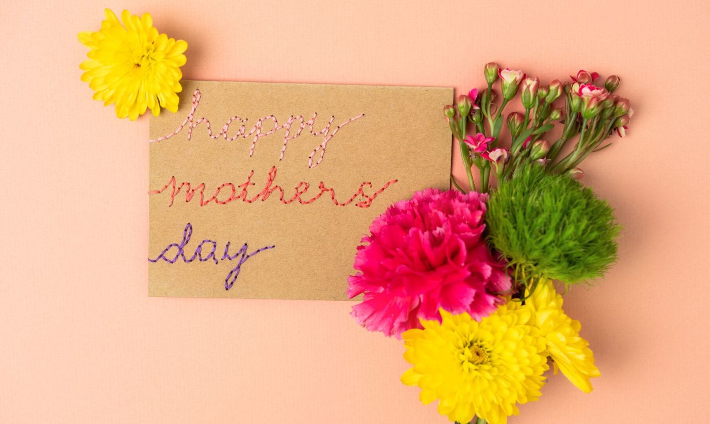 embroidered mother's day card