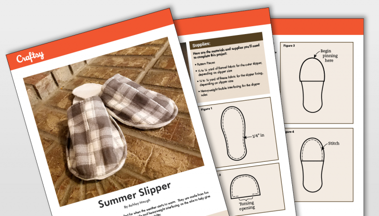 Summer Slipper Pattern Titlecard