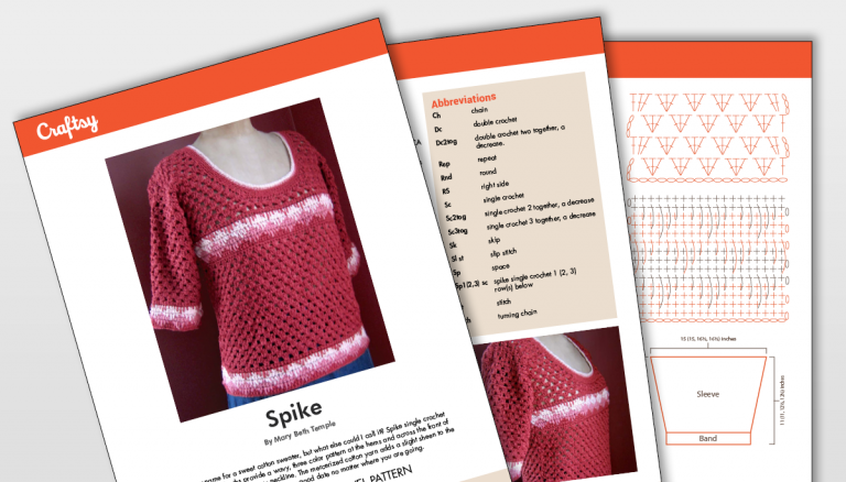 Spike crochet top patter titlecard