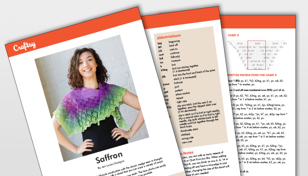 Saffron Scarf Pattern Titlecard