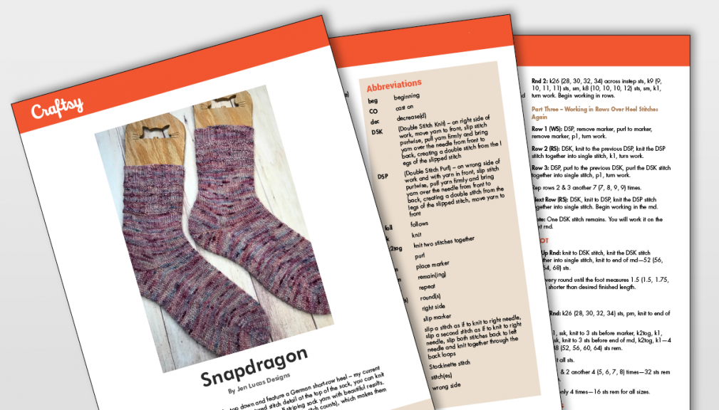 Snapdragon Socks Pattern Titlecard