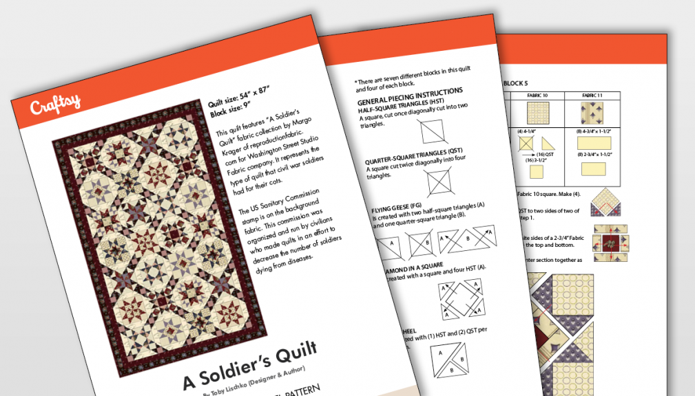 A Soldier's Quilt Pattern Title Card