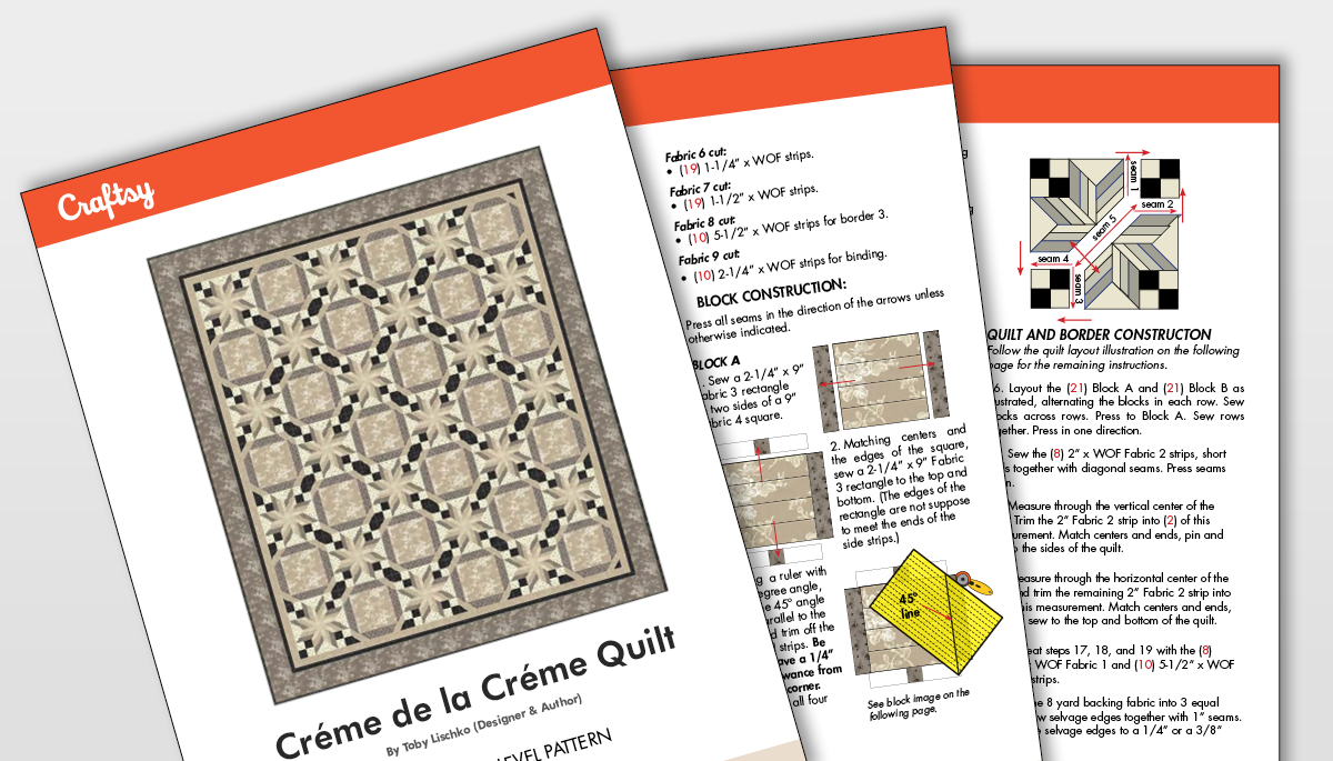 Creme De La Cr me Quilt Pattern Craftsy