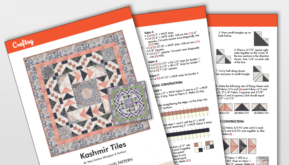 Kashmir Tiles Quilt Pattern Titlecard